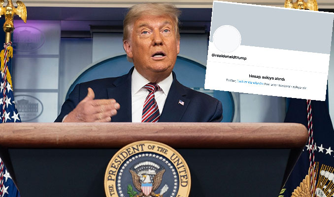 Trump'a Twitter şoku! Hesapları kalıcı olarak askıya alındı