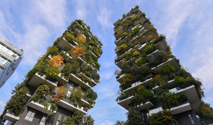 Milano'nun 21 bin ağaçlı 'Dikey Orman' apartmanları