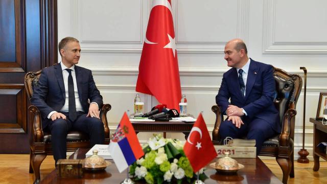 Bakan Soylu Sırp Savunma Bakanı ile görüştü