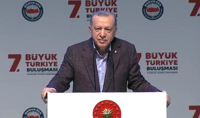Erdoğan: Benim memur kardeşlerim bunlara pabuç bırakmayacak