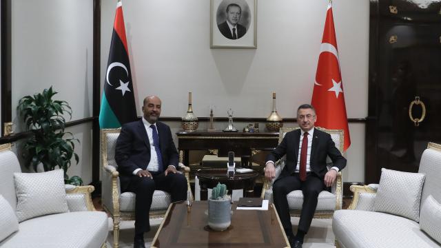 Cumhurbaşkanı Yardımcısı Oktay Libya heyetini kabul etti