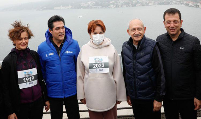 Kılıçdaroğlu ve Akşener İstanbul Maratonu'na katıldı