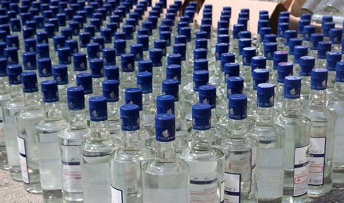 4 milyon lira değerinde sahte içki şişesi ele geçirildi