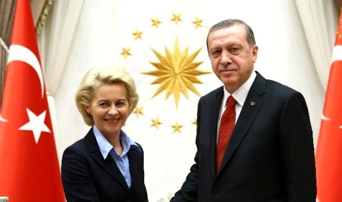 Erdoğan, Ursula von der Leyen ile görüştü