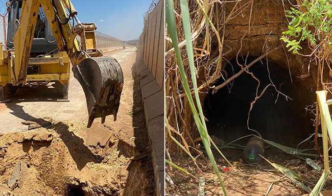 Suriye'den Türkiye yönüne kazılan tünel kullanılamaz hale getirildi