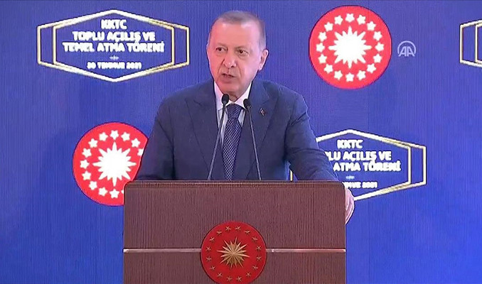 Cumhurbaşkanı Erdoğan: Kuzey Kıbrıs ayağa kalkıyor