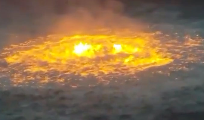 Meksika Körfezi'nde boru hattında yangın