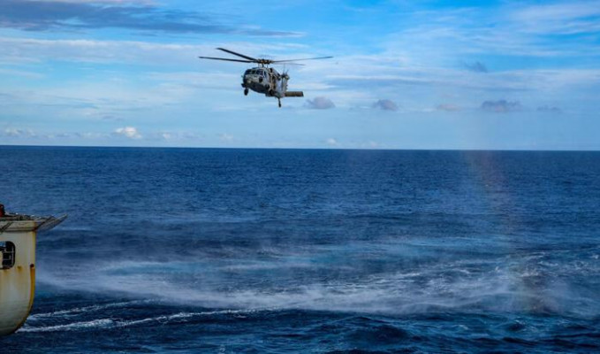 ABD helikopteri denize düştü