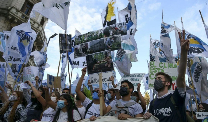 Arjantin'de iklim değişikliği protestosu