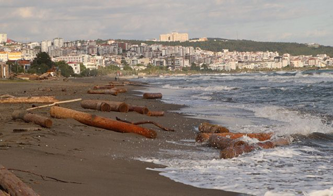 Selde sürüklenen tomruklar, Karadeniz'e yayılıyor