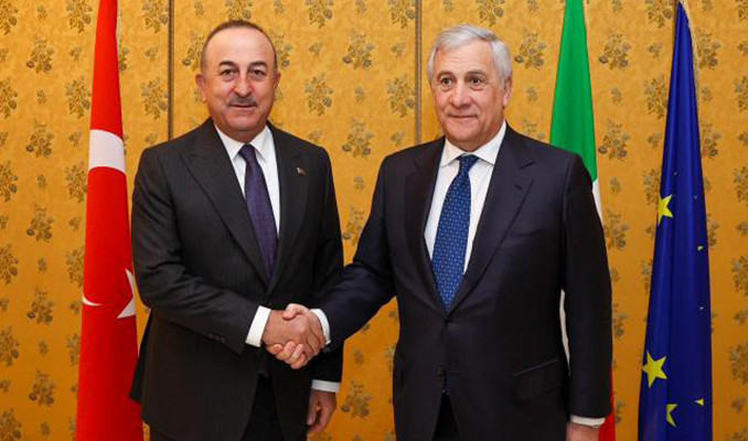 Bakan Çavuşoğlu İtalyan mevkidaşı Tajani ile görüştü