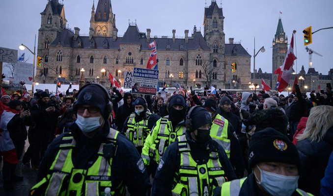 Kanada'da protestocuların banka hesapları dondurulacak