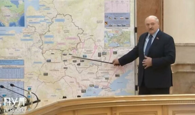 Lukaşenko'nun haritasında Moldova detayı