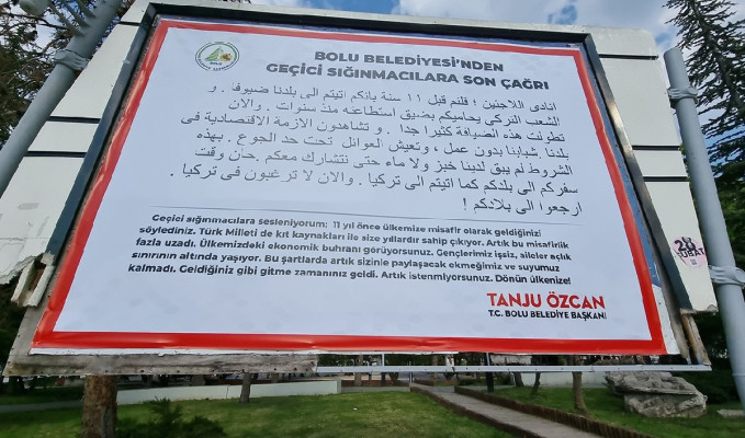 Tanju Özcan'ın sığınmacılara yönelik ilanları toplatıldı