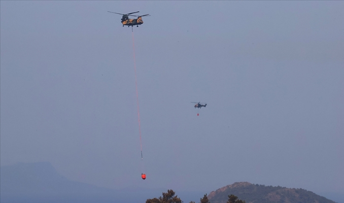 Marmaris'te askeri helikopterler 201 sorti yaptı