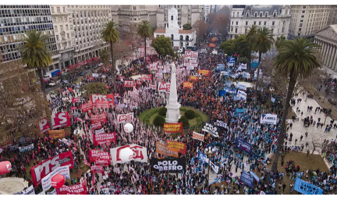 Arjantin'de IMF protestosu