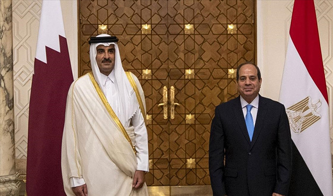Mısır Cumhurbaşkanı Sisi, Katar Emiri ile görüştü