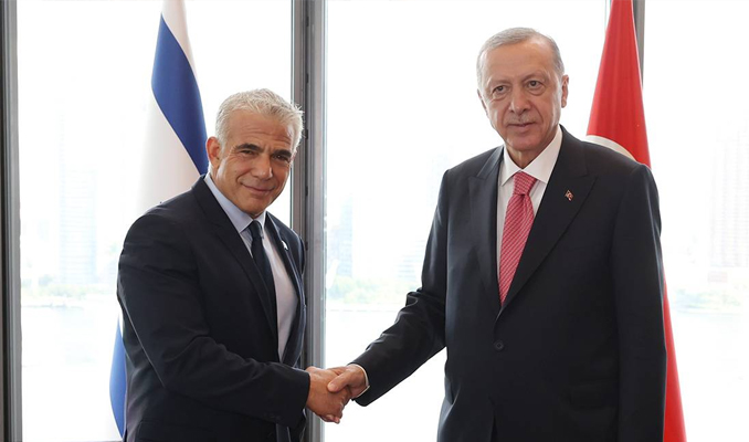 Erdoğan, New York'ta İsrail Başbakanı Lapid ile görüştü
