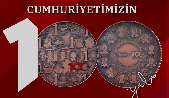 Darphane Cumhuriyet'in 100. Yılı'na özel hatıra para bastı