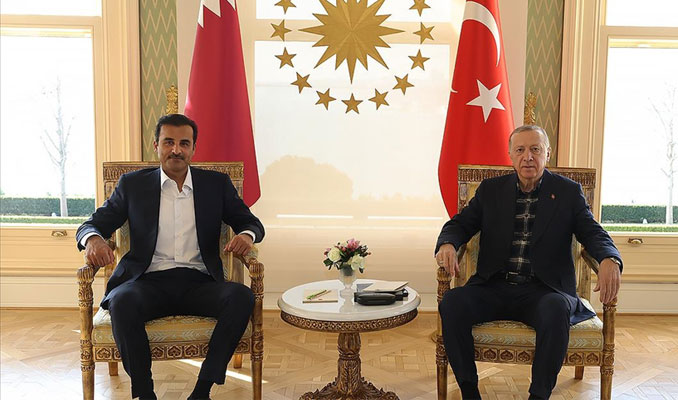 Erdoğan, Katar Emiri'ni kabul etti, depremden sonra ilk!