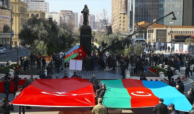 Azerbaycan'da Hocalı Katliamı kurbanları unutulmadı