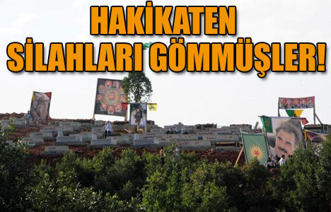 PKK'nın sözde mezarlığı cephanelik çıktı