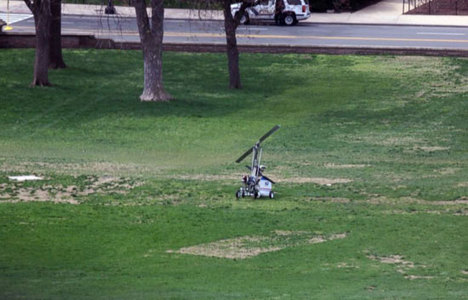ABD Kongre bahçesine helikopter indi